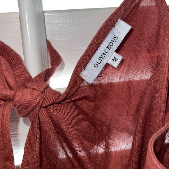 Olivaceous Rustic Ruffle Romper (Size: Medium) - Picture 6 of 8